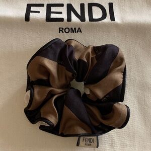 Authentic Fendi Silk Scrunchie